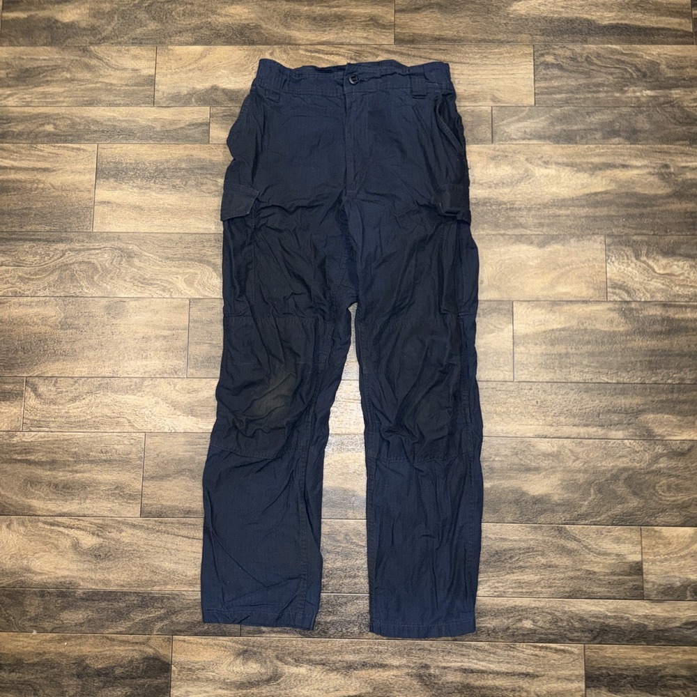 Military Tactical Cargo Pants Utility Pockets Ripstop Men's Medium Navy Blue
